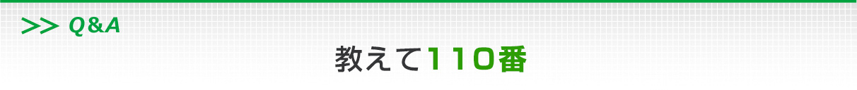 Q&A教えて１１０番