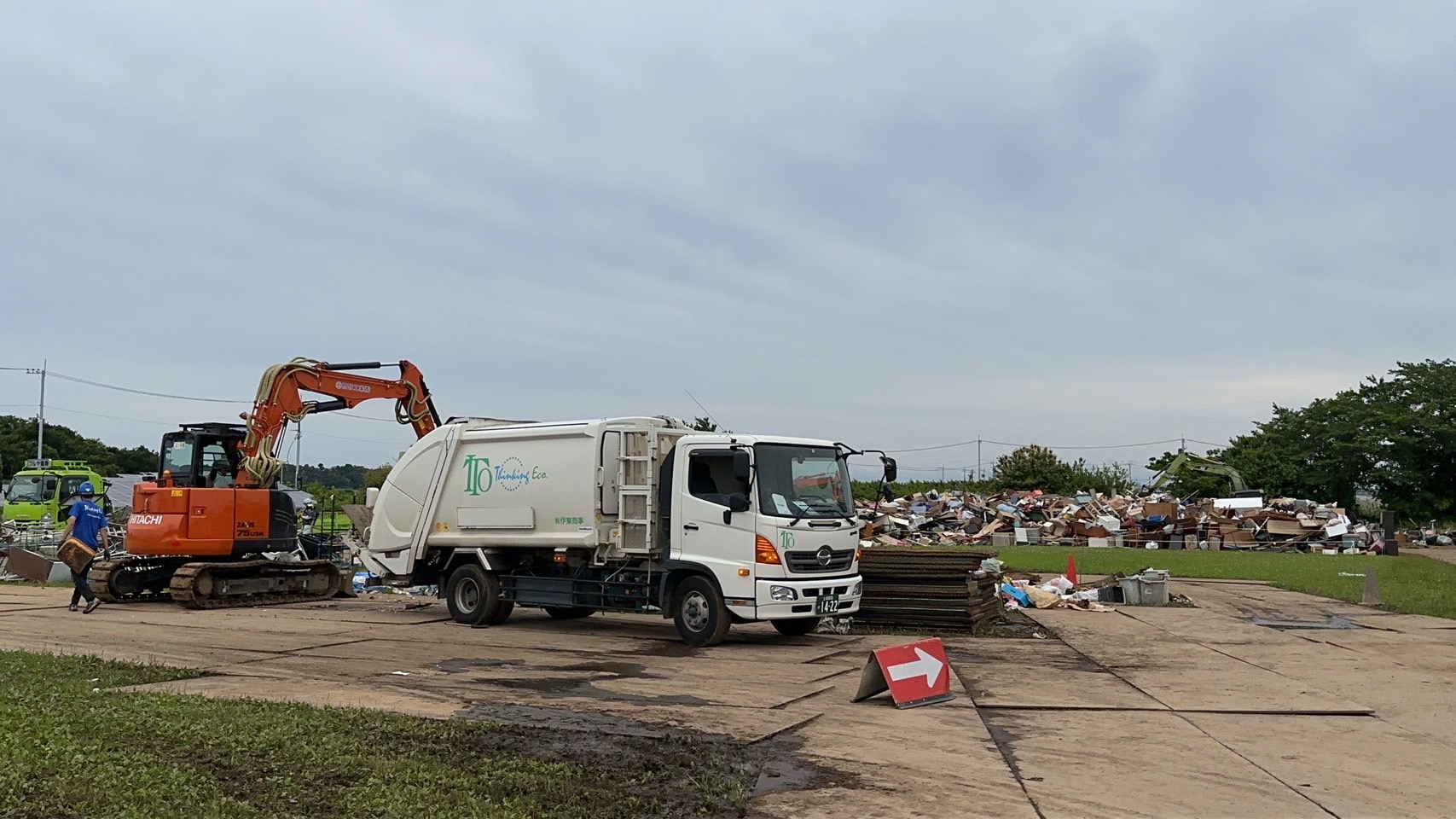 台風2号の影響で取手市双葉地区大雨被害、被災ゴミ回収活動に努めます！